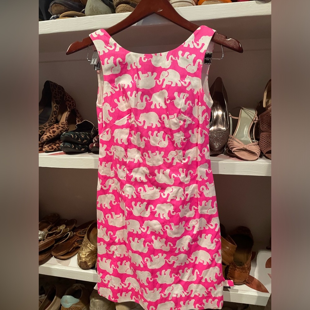 Lilly Pulitzer dress : Pink and white elephants size 00